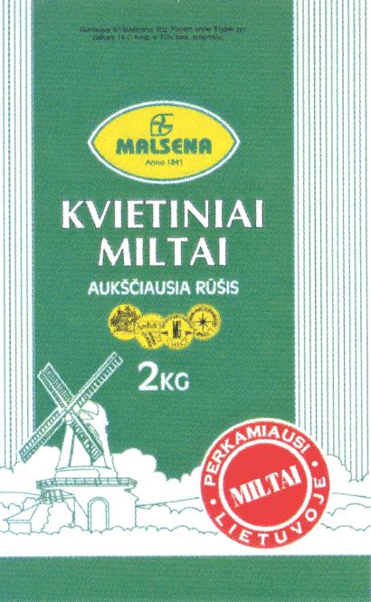 Prekės ženklas: MALSENA KVIETINIAI MILTAI